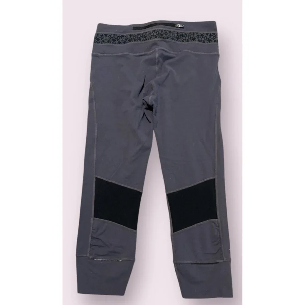 Athleta Leggings Womens S‎ Gray Cropped Athleisure Yoga Pants Drawstring Pocket